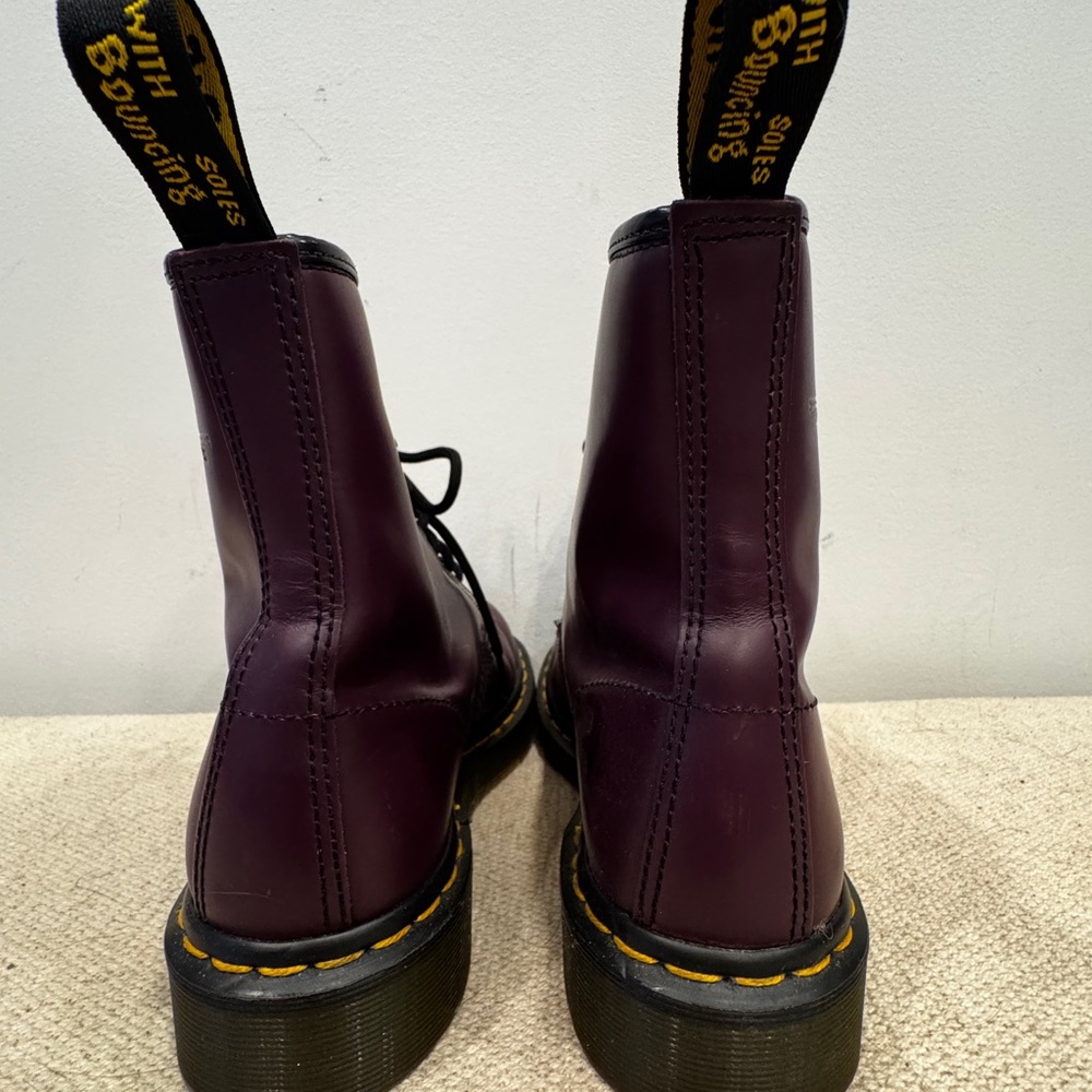 Dr. Martens Cherry Red 1460 Combat Boots - Picture 5 of 8